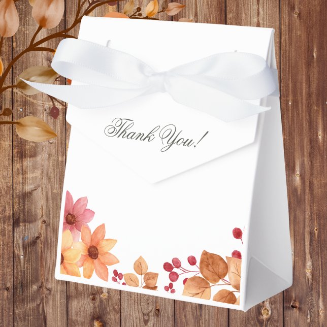 Fall Rustic Autumn Bridal Shower Favor Boxes (Creator Uploaded)