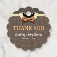 Fall Rustic Baby Shower Thank You Favor Tags