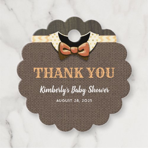 Fall Rustic Baby Shower Thank You Favor Tags