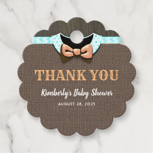 Fall Rustic Baby Shower Thank You Favor Tags