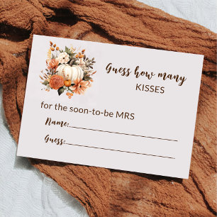 Fall Rustic Bridal Shower Date Game Enclosure Card