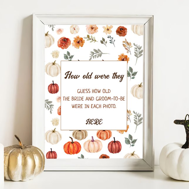 Fall Rustic Bridal Shower Recipe Card Poster (Creator Uploaded)