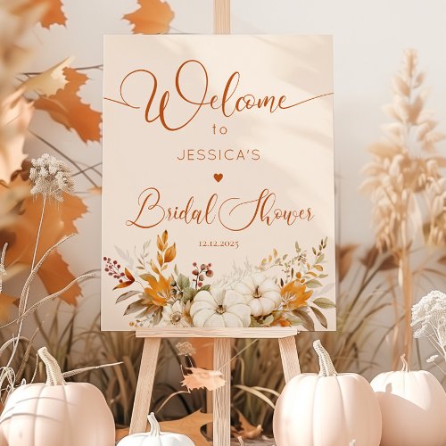 Fall rustic bridal shower welcome foam board