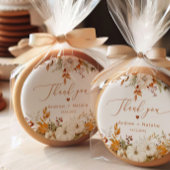 Fall rustic Burnt orange Wedding Sugar Cookie