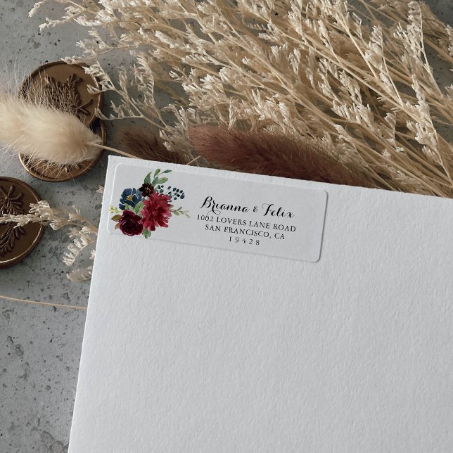 Fall Rustic Calligraphy Return Address Label (Creator Uploaded)