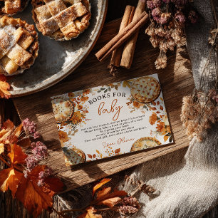 Fall Rustic Cutie Pie books for baby shower Enclosure Card