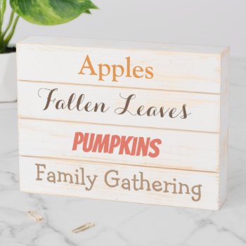 Fall Rustic Diy Tiered Tray Typography Sign by ArianeC at Zazzle