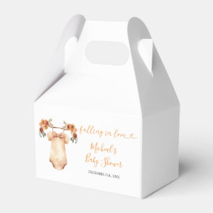 Fall Rustic Floral Baby Clothesline Baby Shower Favor Boxes