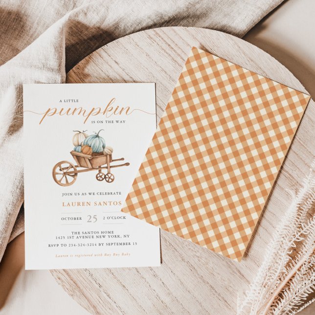 Fall Rustic - Little Pumpkin Baby Shower | Invitation (Available for print and instant digital download!)