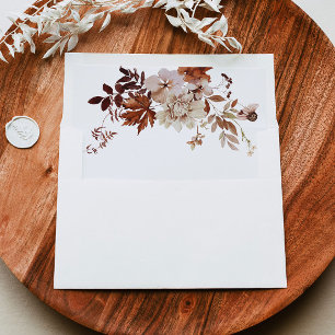 Fall rustic modern wedding envelope liner
