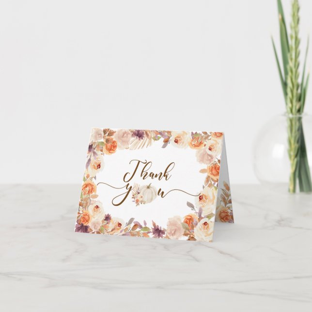 Fall Rustic Pumpkin Onederful Birthday Folded Card (Front)