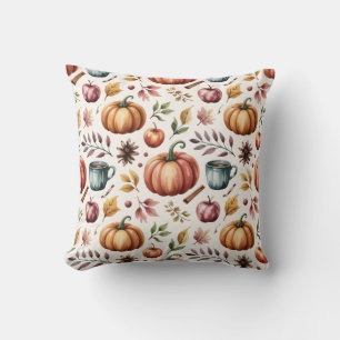 Fall Rustic Terracotta Autumn Farmhouse Throw Pillow