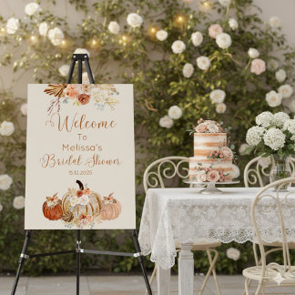 Fall Rustic Terracotta Bridal Shower Foam Board