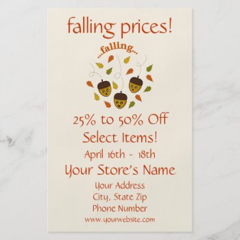 Fall Sale Flyer by GiggleStix at Zazzle