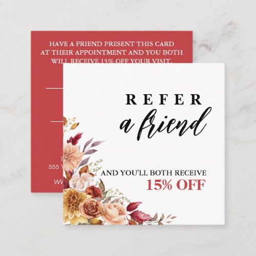 Fall sales friends referral card