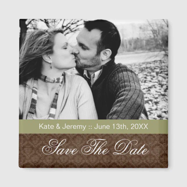 Fall Save the Date Photo Wedding Magnet | Zazzle