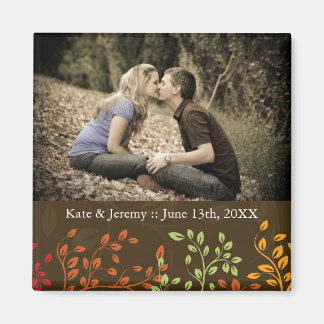 Fall Save the Date Photo Wedding Magnet