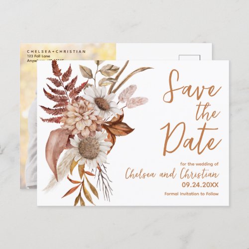 Fall Save The Date Postcard
