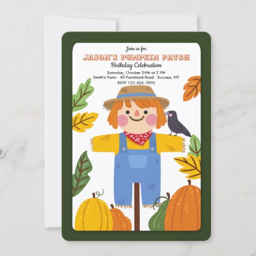 Fall Scarecrow Invitation