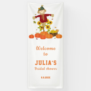 Fall Scarecrow Pumpkin Bridal Shower Welcome  Banner