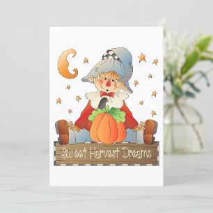 Fall Scarecrow Sweet Harvest Dreams Invitation