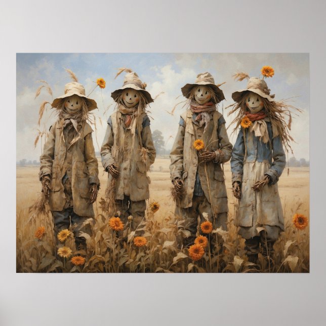 Fall Scarecrows Poster (Front)