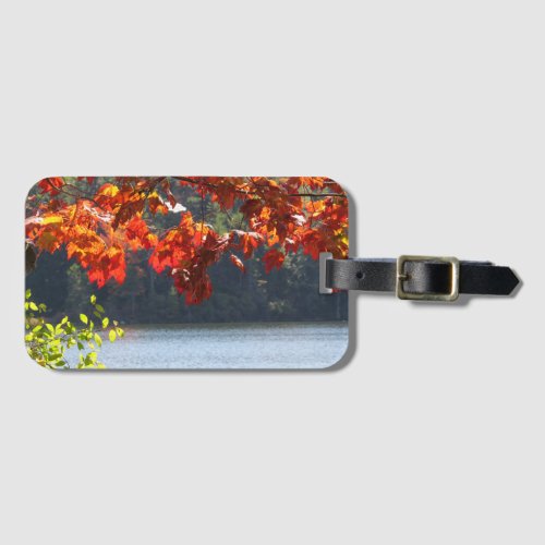 Fall scene luggage tag