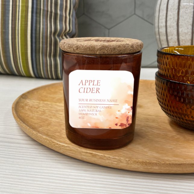 Fall Scented Candle Watercolor Label (Creator Uploaded)