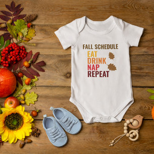 Fall Schedule Baby Bodysuit
