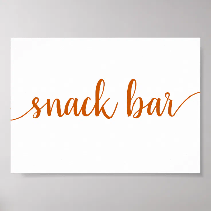 snack bar signage