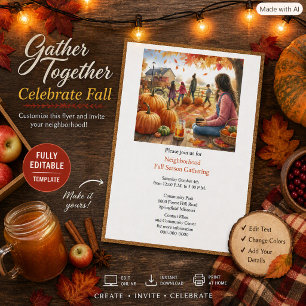 Fall Season Autumn Pumpkin Invitation