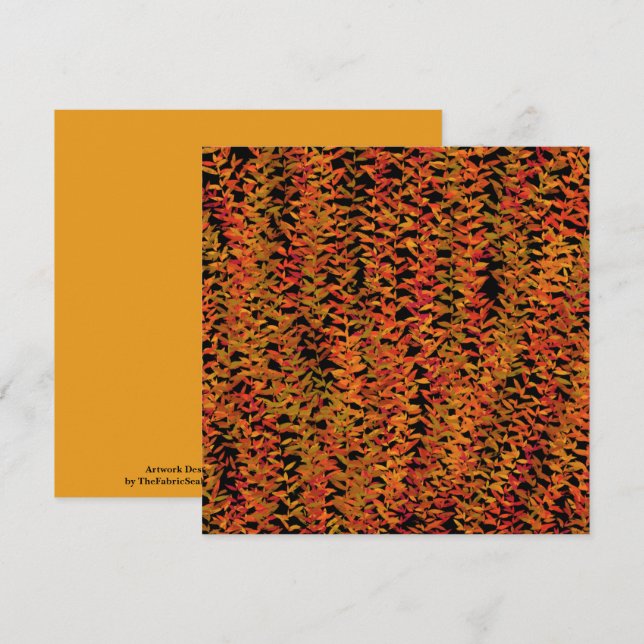 Fall Season Changing Colors Foliage Leaves Art Card (Front/Back)