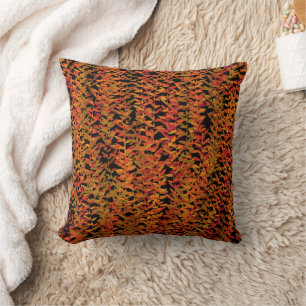 Fall Season Changing Colors Foliage Leaves Art Throw Pillow