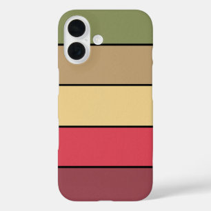 Fall Season Earth Tone Colors On Watercolor Paper iPhone 16 Case