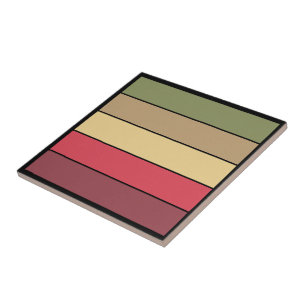 Fall Season Earth Tone Colors On Watercolor Paper Ceramic Tile