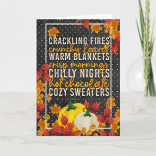 Fall Season Favorite Things Card