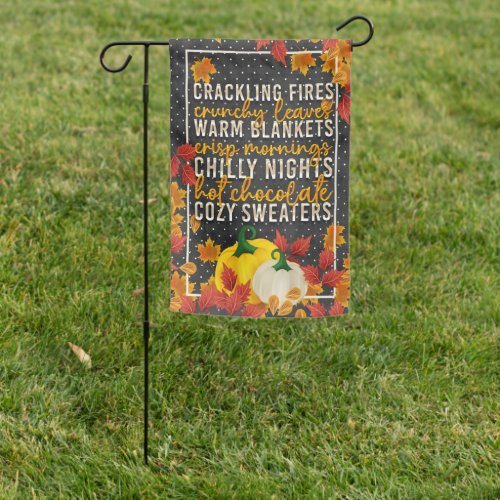 Fall Season Favorite Things Garden Flag