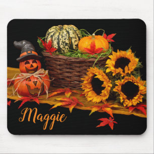 Fall Season Halloween October Mouse Pad