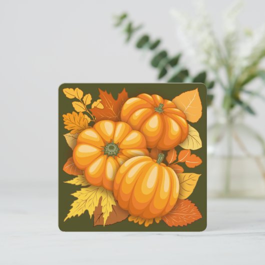 Fall Season Halloween Pumpkins Pattern (Standing Front)