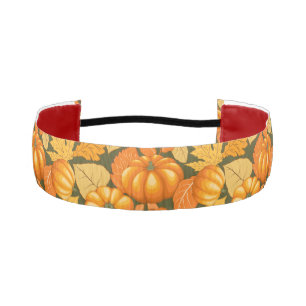 Fall Season Halloween Pumpkins Pattern Athletic Headband