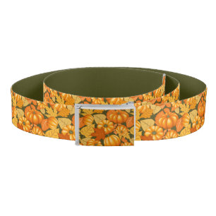 Fall Season Halloween Pumpkins Pattern Belt