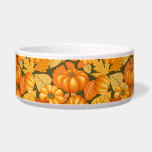Fall Season Halloween Pumpkins Pattern Bowl<br><div class="desc">Pumpkins and Autumn Fall Leaves assembled to compose a Bright Orange Thanksgiving / Halloween Joyful Pattern Design. Originally Created on Vector Graphic Art Technique,  Copyright BluedarkArt.</div>