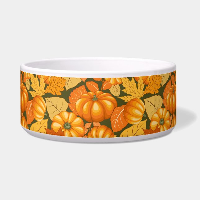 Fall Season Halloween Pumpkins Pattern Bowl (Front)