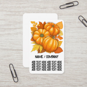 Fall Season Halloween Pumpkins Pattern Business Card