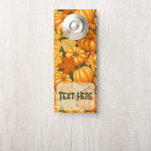 Fall Season Halloween Pumpkins Pattern Door Hanger