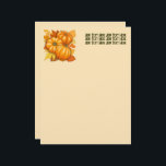 Fall Season Halloween Pumpkins Pattern Letterhead<br><div class="desc">Pumpkins and Autumn Fall Leaves assembled to compose a Bright Orange Thanksgiving / Halloween Joyful Pattern Design. Originally Created on Vector Graphic Art Technique,  Copyright BluedarkArt.</div>