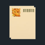 Fall Season Halloween Pumpkins Pattern Letterhead<br><div class="desc">Pumpkins and Autumn Fall Leaves assembled to compose a Bright Orange Thanksgiving / Halloween Joyful Pattern Design. Originally Created on Vector Graphic Art Technique,  Copyright BluedarkArt.</div>