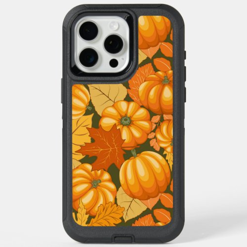 Fall Season Halloween Pumpkins Pattern iPhone 15 Pro Max Case