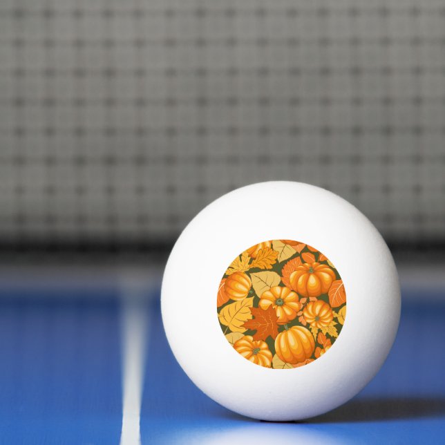 Fall Season Halloween Pumpkins Pattern Ping Pong Ball (Net)