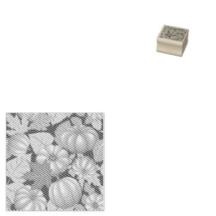 Fall Season Halloween Pumpkins Pattern Rubber Stamp